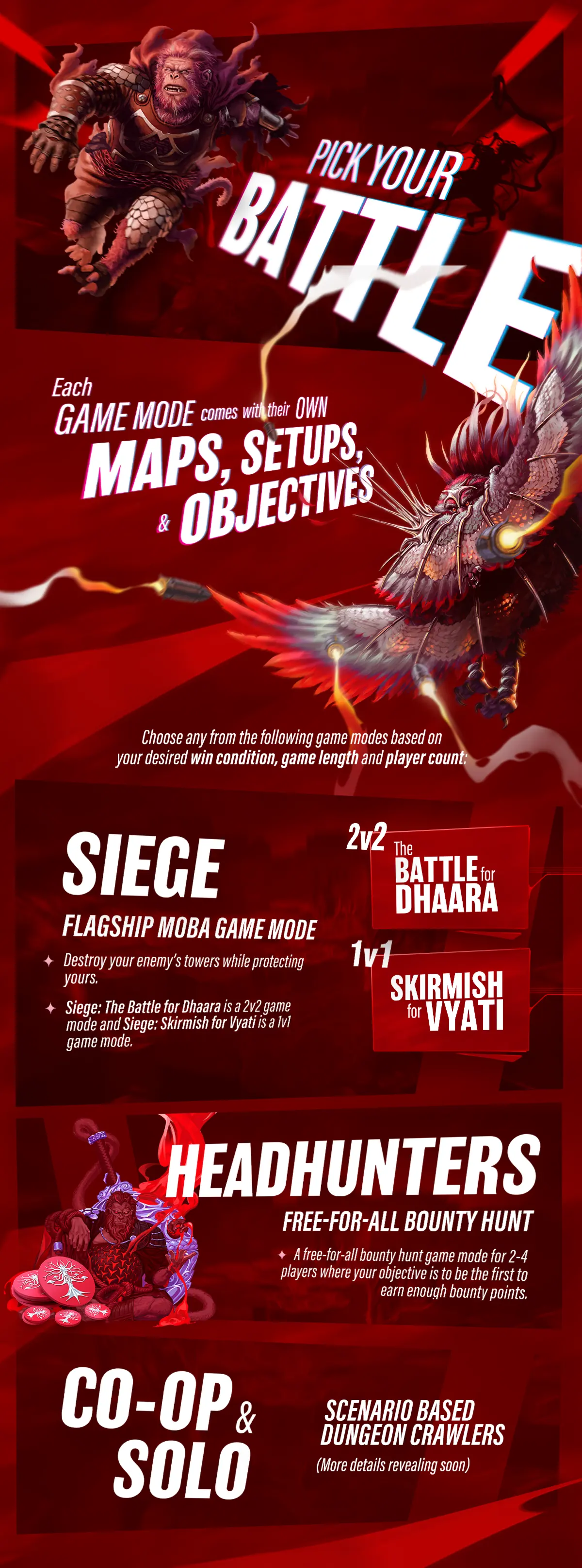 Five game modes.